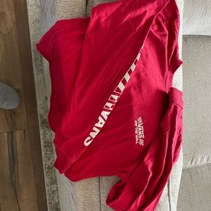 Vans red long sleeve t shirt